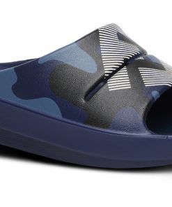 FJ X OOFOS Women's OOahh Sport Slide Sandal - Navy Camo
