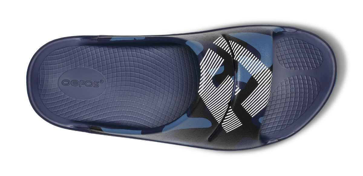 fj-x-oofos-womens-ooahh-sport-slide-sandal-navy-camo-06-06-1500NVFJ25_shot6 FJ X OOFOS Women's OOahh Sport Slide Sandal - Navy Camo